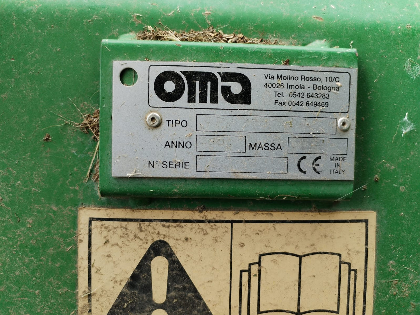 Trincia oma spostamento idraulico 180