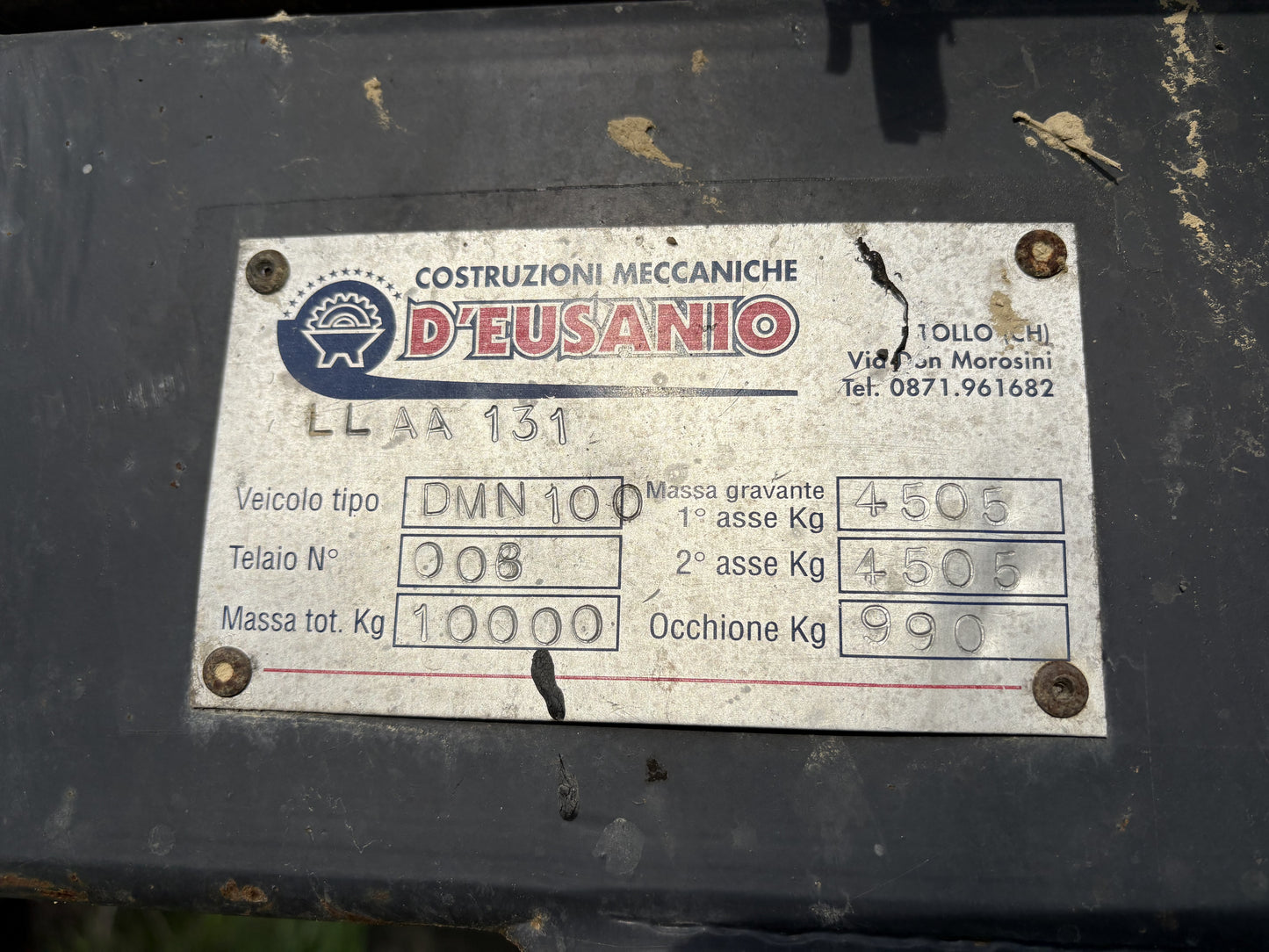 VENDUTO Rimorchio agricolo 100 qli