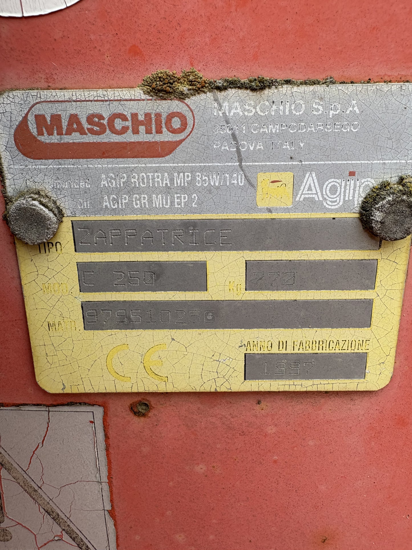 Fresa zappatrice Maschio 250