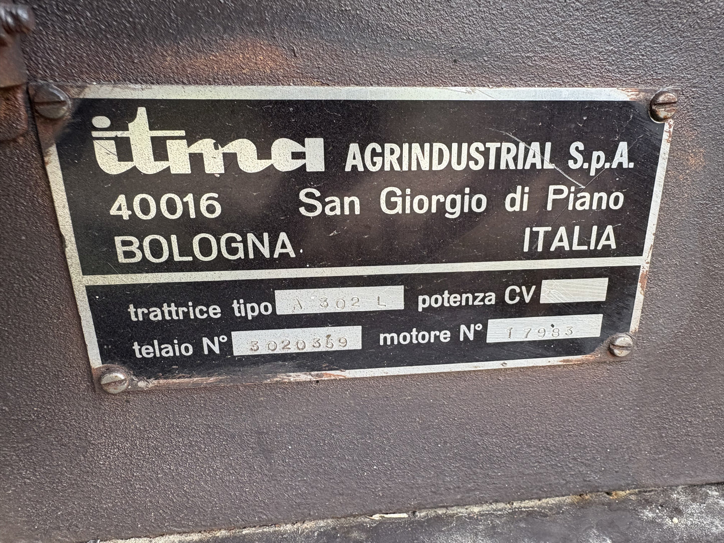 Cingolo d’epoca Itma 30 cv