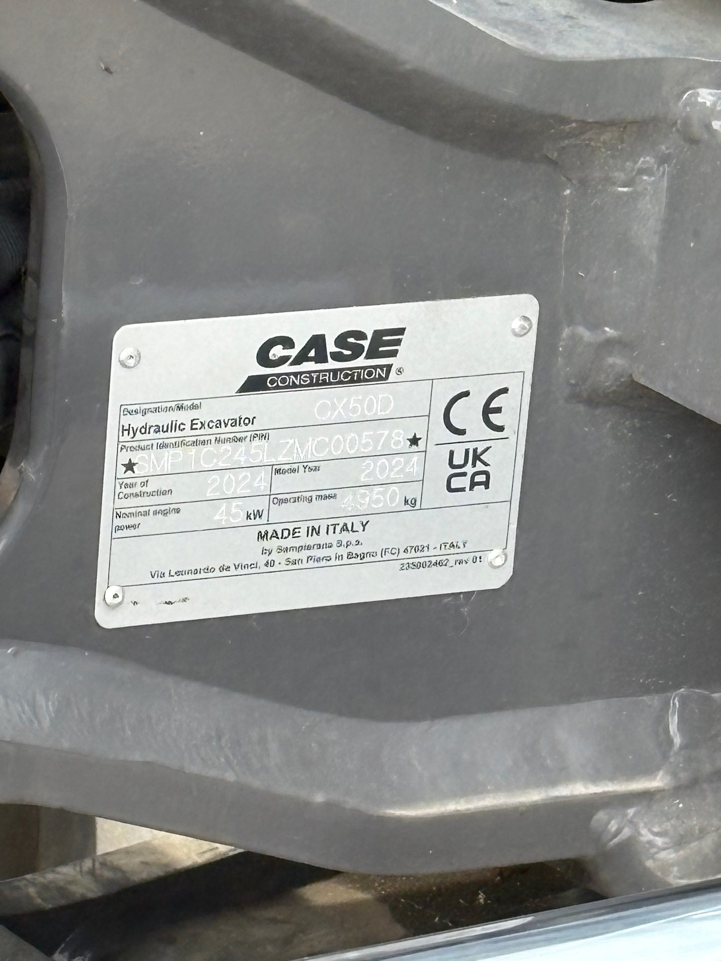 CASE CX50D (braccio monolitico)