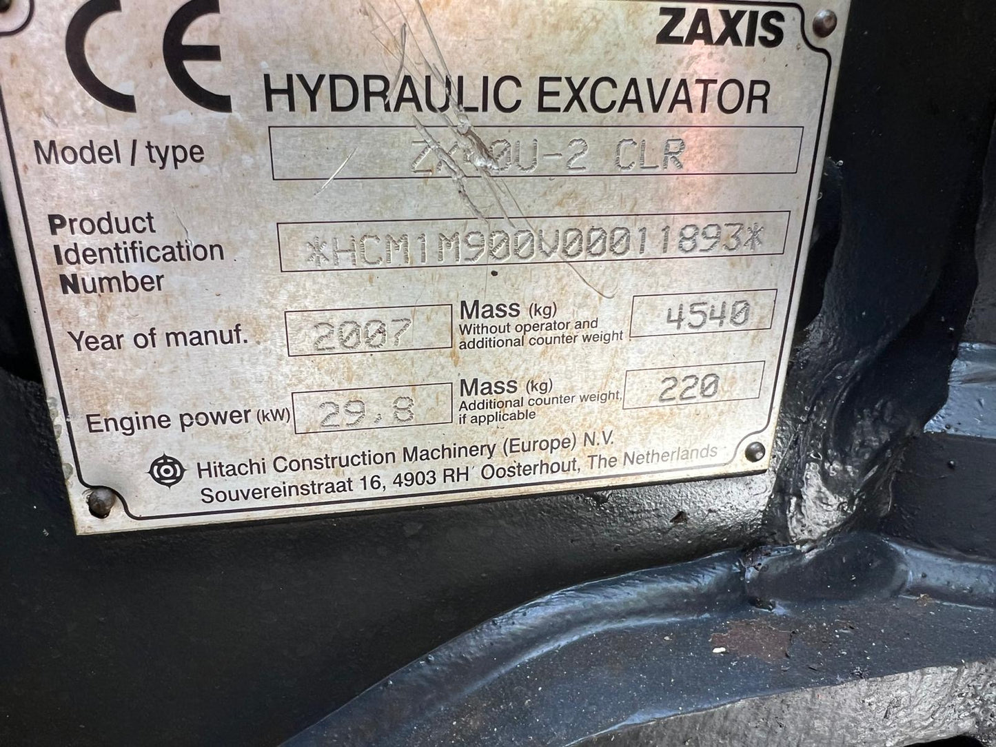 Miniescavatore Hitachi Zaxis 50U (45 q.li)
- Giro Sagoma