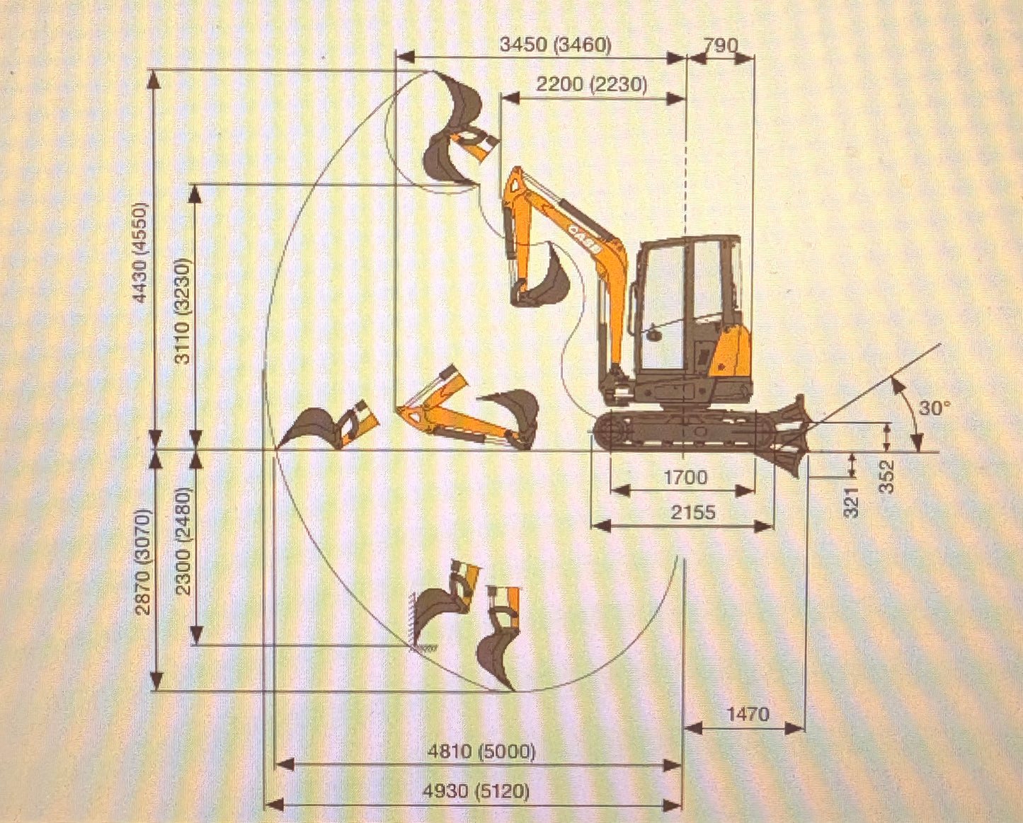 CASE CX35D (braccio monolitico)