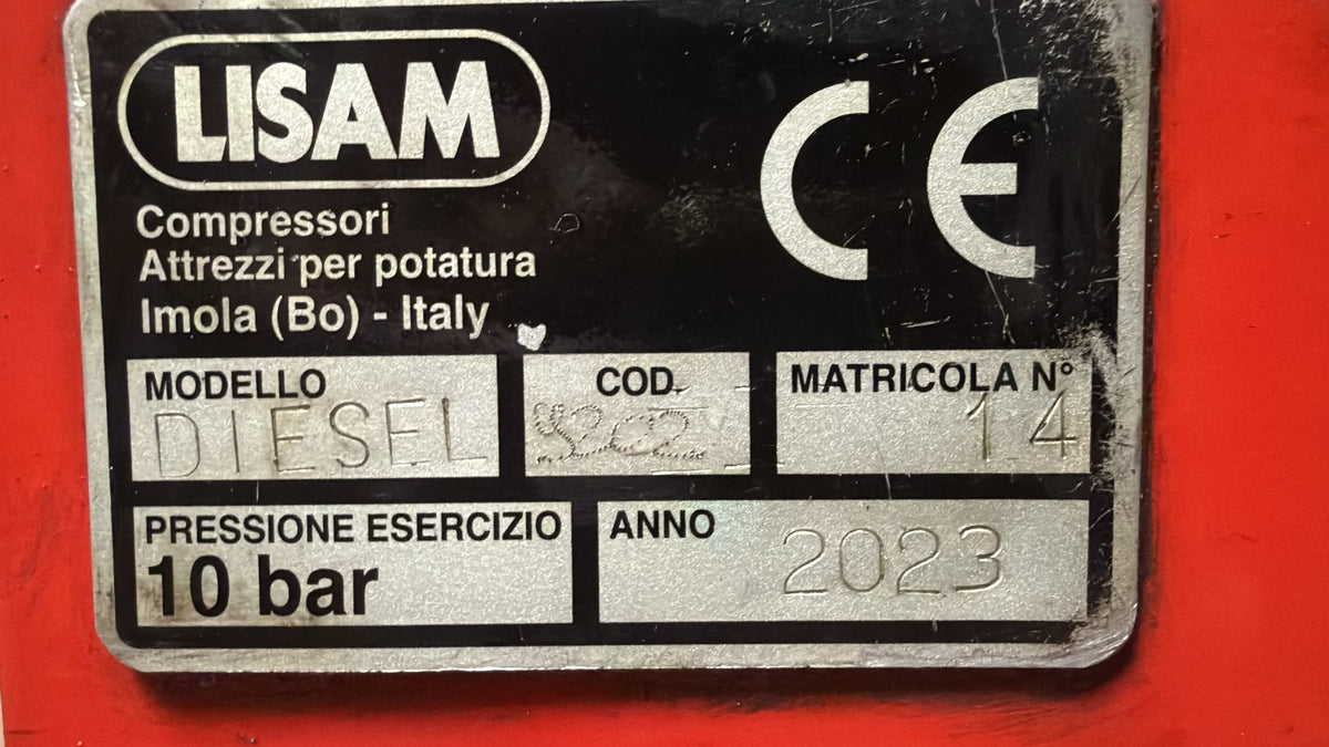 Compressore Lisam 998 
Diesel (Motore Lombardini) – Come Nuovo