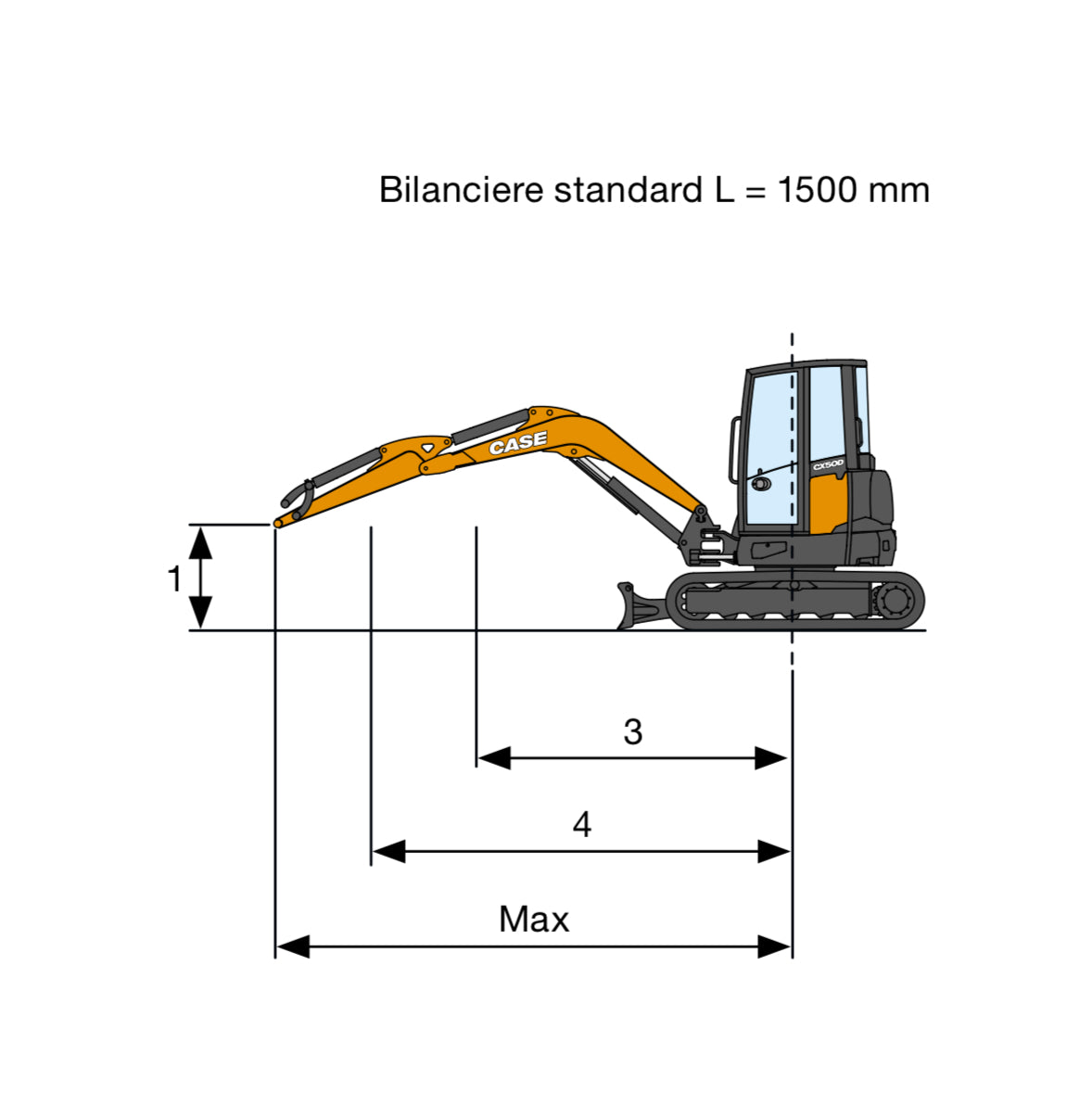 CASE CX50D (braccio monolitico)