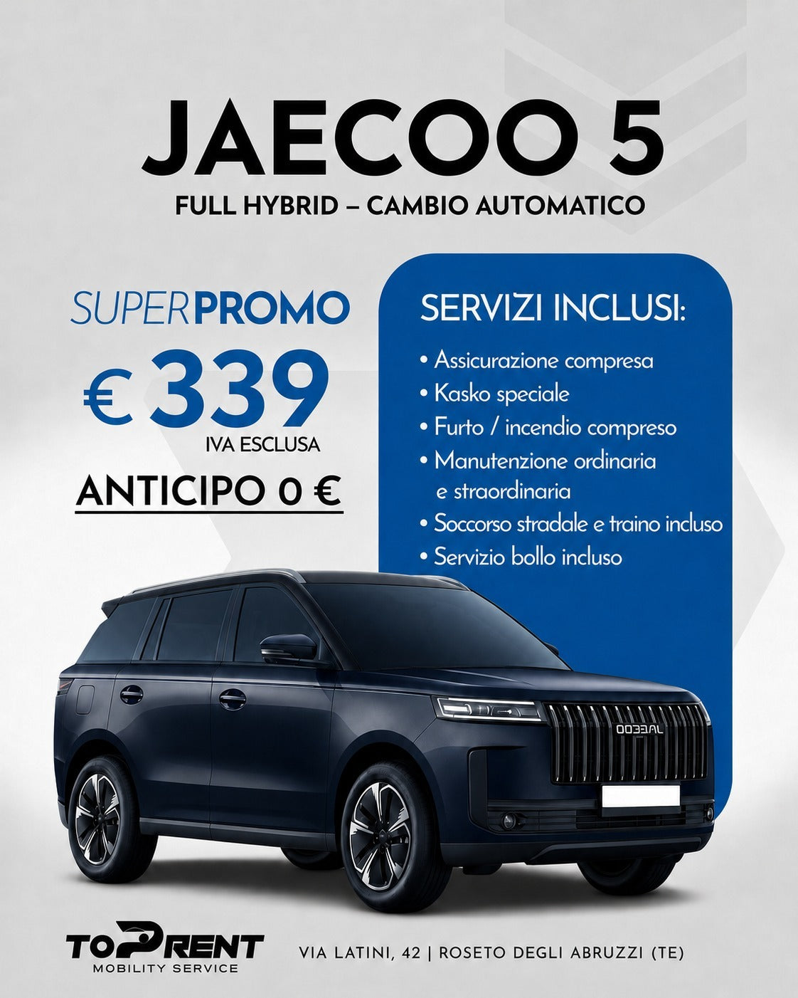 Jaecoo 5 - full Hybrid - cambio automatico