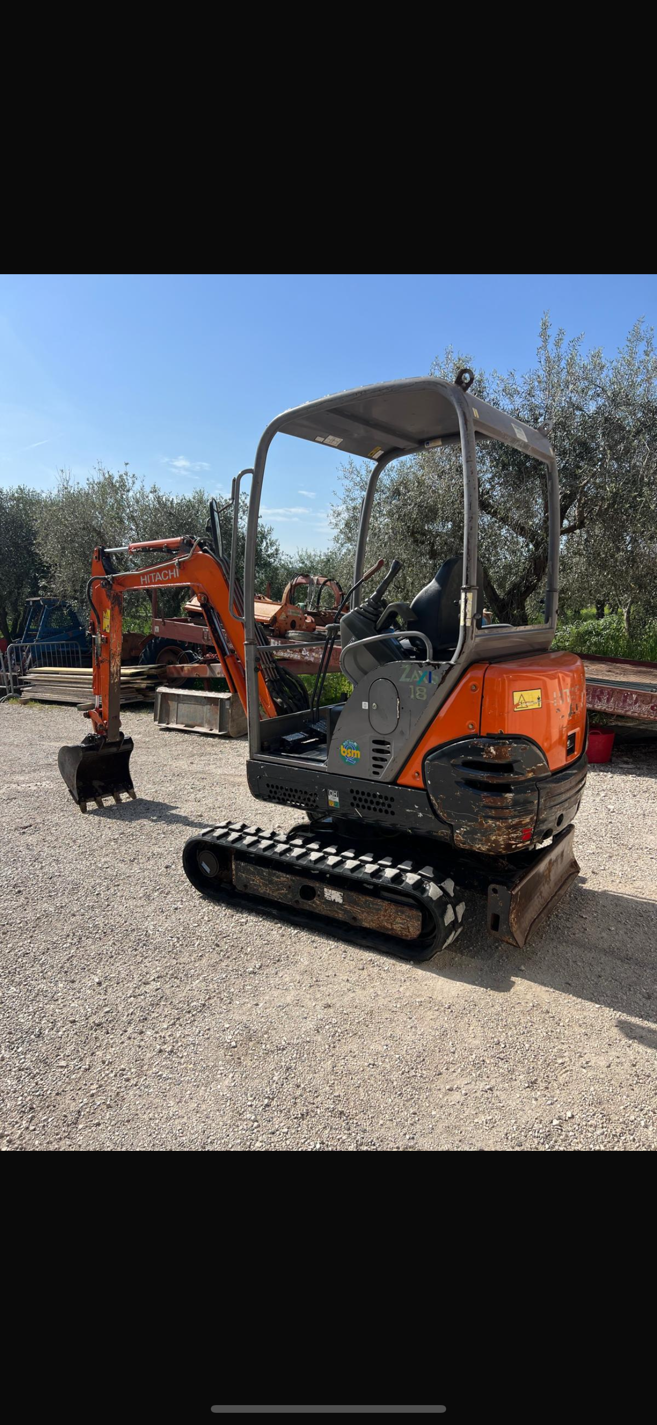 Miniescavatore Hitachi 18 qli